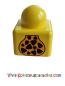 Preview: Lego Primo Stein 1 x 1mit Giraffen-Torso und Palmenstamm-Muster auf gegenüberliegenden Seiten (31000pb08)