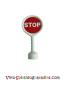 Preview: Lego Duplo Utensil Rundes Schild mit Griff mit 'GO' und 'STOP' Muster (41759pb02)