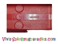 Preview: Lego Duplo Auto Base 2 x 6 mit gelben Rädern und offenen Kupplungsende (4883003) rot