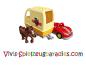 Preview: Wagen mit Pferdeanhänger und Pferd