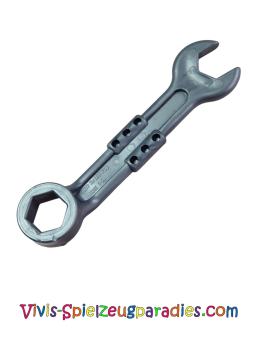 Lego Duplo Utensil Schraubenschlüssel mit glattem Griff (16265) flaches Silber