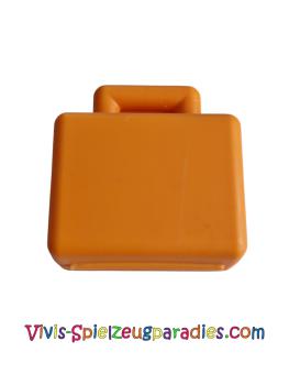 Lego Duplo Utensil Koffer mit schlichter Vorder- und Rückseite ( 20302) rötliches Orange