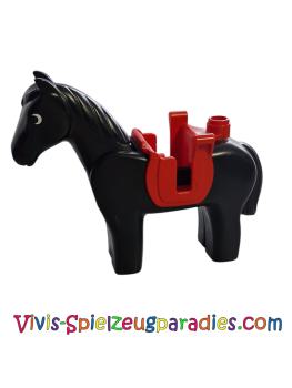 Lego Duplo-Pferd mit beweglichem Kopf und Sattel (2173c01pb01)
