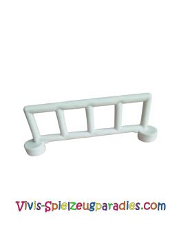 Lego Duplo Zaun mit 5 Pfosten Gatter Gitter Geländer Absperrung (2214) weiß