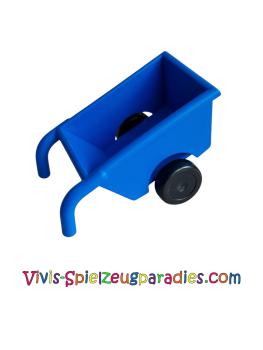 Lego Duplo Utensil Schubkarre mit dicken schwarzen Rädern (2292c06) blau
