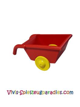 Lego Duplo Schubkarre mit dünnen gelben Rädern (2292c01) rot