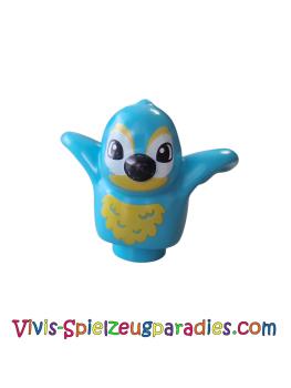 Lego Duplo-Vogel mit gelben Brustfedern, schwarzem Schnabelmuster ( 27370pb07)