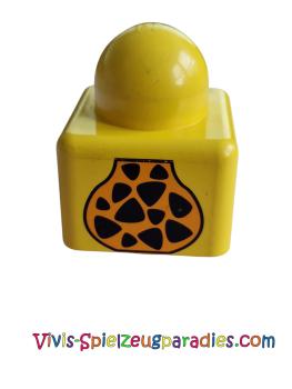 Lego Primo Stein 1 x 1mit Giraffen-Torso und Palmenstamm-Muster auf gegenüberliegenden Seiten (31000pb08)