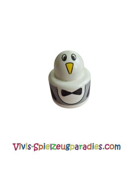 Lego Stein Primo, runde Rassel 1 x 1 Pinguin Muster (31005pb06)