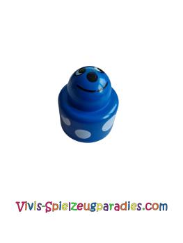 Lego Stein Primo, runde Rassel 1 x 1 mit weißen Flecken und lächelndem Gesichtsmuster (31005pb08)