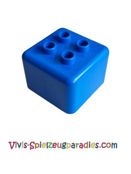 Lego Primo Stein Stein 1 x 1, vier Duplo Nieten oben drauf (31007) blau