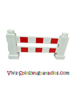Lego Duplo Zaun 1 x 6 x 2 Bauernhof  mit rotem Streifenmuster (310021pb01)