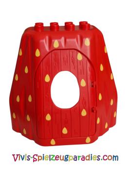 Lego Duplo Strawberry Rock Cave with Doorway and Door (31072c01pb01)