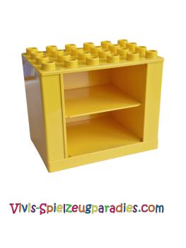 Lego Duplo Puppen Möbel Schrank 6 x 4 x 4 mit Regal (31371) gelb