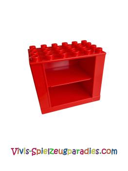 Lego Duplo Puppen Möbel Schrank 6 x 4 x 4 mit Regal (31371) rot