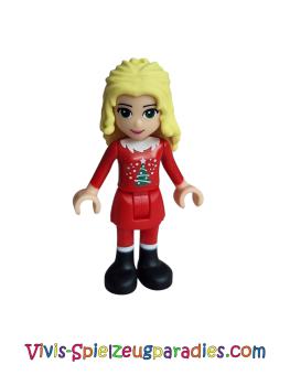 Lego Friends Christina, red Christmas outfit, Advent Calendar 2012, (Day 6,3316 3316-7)