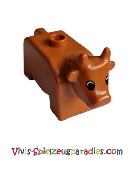 Lego Duplo Cow Bull (4010px01) dark orange