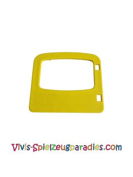 Lego Duplo Tür-/Fensterscheibe 1 x 4 x 3 mit Einzelscheibe und oberem Innenclip (4247) gelb