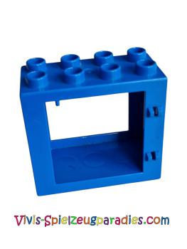 Lego Duplo Tür-/Fensterrahmen 2 x 4 x 3 flache Frontfläche (4253) blau