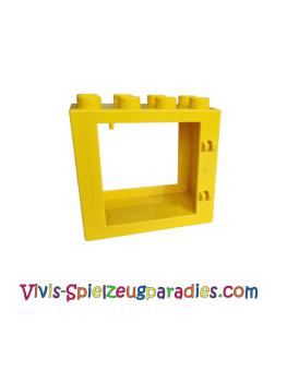 Lego Duplo Tür-/Fensterrahmen 2 x 4 x 3 flache Frontfläche (4253) gelb
