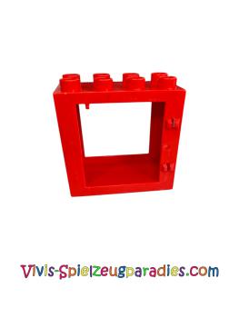 Lego Duplo Tür-/Fensterrahmen 2 x 4 x 3 flache Frontfläche (4253) rot