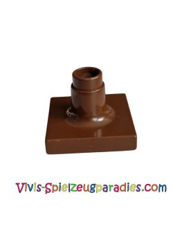 Lego Duplo Stütze Schild Pfosten Schirm Ständer Kurz - Dünne Basis (4375) braun