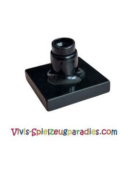 Lego Duplo Stütze Schild Pfosten Schirm Ständer Kurz - Dünne Basis (4375) schwarz