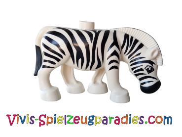 Duplo-Zebra, gerippte Mähne mit schwarzen Enden (4415c01pb01)