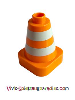 Lego  Duplo Pylone  Kegel 2 x 2 x 2 quadratische Basis mit weißem Streifenmuster (47408px1)