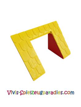 Lego Duplo Dach schräg 60 - 8 x 4 x 4 mit gelben Schindeln und Dachbodenöffnung (4812)