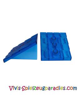 Lego Duplo Dach 30 4 x 4 mit Trans-Dunkelblau Schindelprofil und mittelblauem Sockel (4860c05)