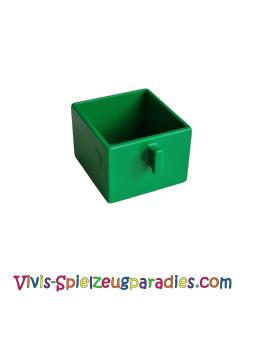 Lego Duplo, furniture drawer 2 x 2 with pull handle (4891) green