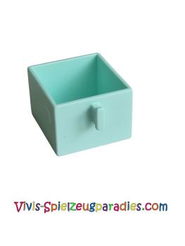 Lego Duplo, furniture drawer 2 x 2 with pull handle (4891) light aqua