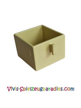 Lego Duplo, furniture drawer 2 x 2 with pull handle (4891) Tan