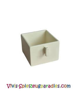 Lego Duplo, furniture drawer 2 x 2 with pull handle (4891) weiß