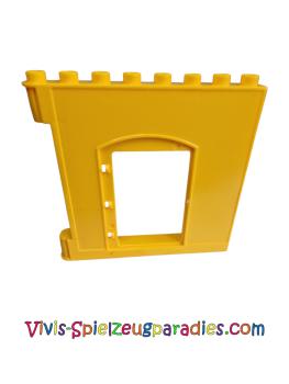 Lego Duplo Wand 1 x 8 x 6 Scharnier links mit Türöffnung (51261) helles Hellorange