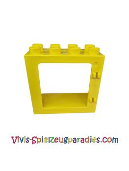 Lego Duplo Tür-/Fensterrahmen 2 x 4 x 3 flache Frontfläche, komplett offene Rückseite (61649) gelb