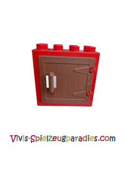 Lego Duplo Tür-/Fensterrahmen 2 x 4 x 3 flache Frontfläche, komplett offene Rückseite (61649-87653) Rot/Braun