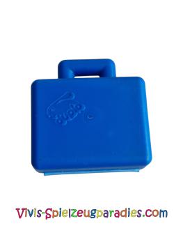 Lego Duplo Utensil Koffer mit geprägtem Duplo Rabbit Logo auf Vorder- und Rückseite ( 6427) blau