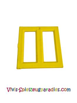 Lego Duplo Tür-/Fensterscheibe 1 x 3 x 4 mit zwei Scheiben (6468) Gelb