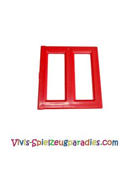 Lego Duplo Tür-/Fensterscheibe 1 x 3 x 4 mit zwei Scheiben (6468) rot