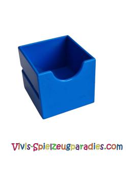 Lego Duplo, furniture drawer 2 x 2 with semi-circular cut-out (6471) blue