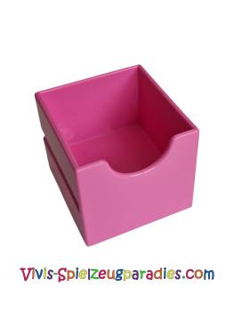 Lego Duplo, Möbel Schublade 2 x 2 mit Halbkreisausschnitt (6471) Dunkelrosa