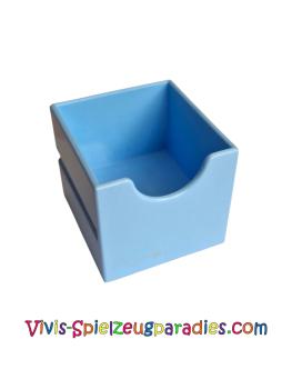Lego Duplo, Möbel Schublade 2 x 2 mit Halbkreisausschnitt (6471) Mittelblau
