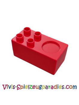 Lego Duplo Möbel Ofen 2 x 4 x 2 1/2 mit 4 Noppen und Brenner (6472) rot