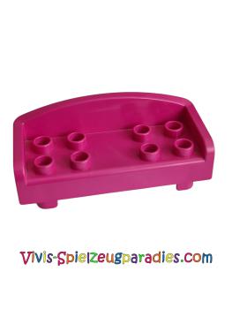 Lego Duplo Möbel Couch / Sofa mit abgerundeter Rückenlehne und 8 Nieten (6476) magenta