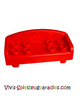 Lego Duplo Furniture Couch / Sofa with rounded backrest and 8 rivets (6476) red