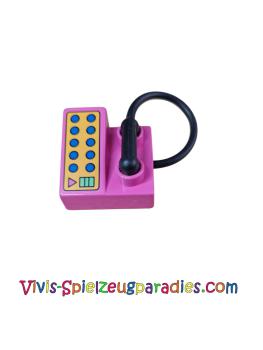 Lego Duplo Utensil Telefon auf Ziegel 2 x 2 (6489) dunkelrosa