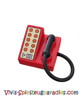 Lego Duplo Utensil Telefon auf Ziegel 2 x 2 (6489) rot
