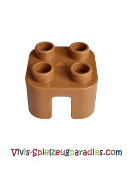 Lego Duplo Chair Stool with 4 Rivets (65273) medium nougat